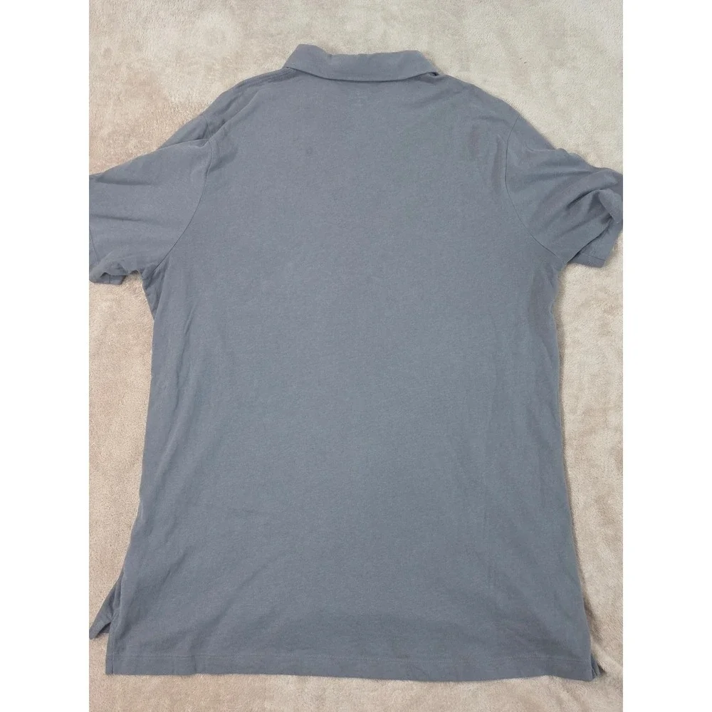 J. CREW Suede Jersey Oarsman Polo Shirt XLT Tall Gray 100% Cotton S/S BW394